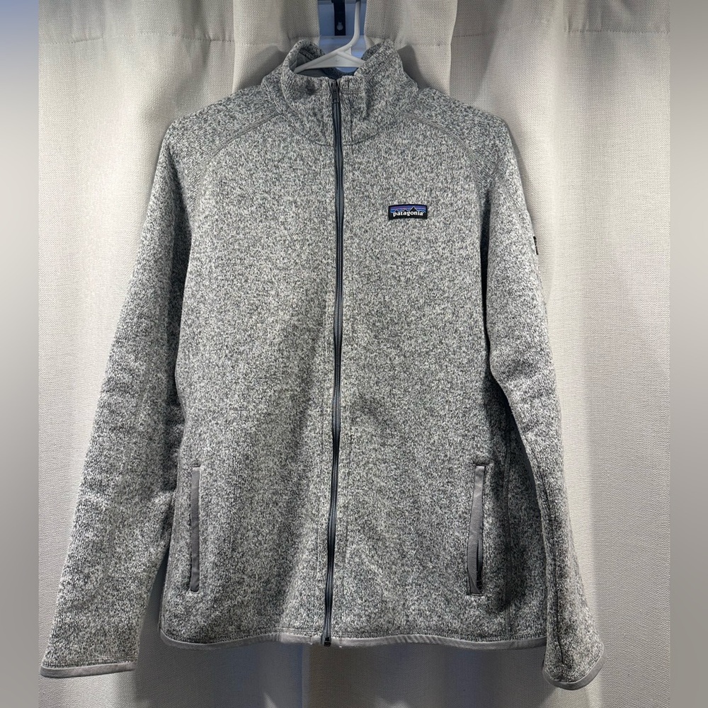 Patagonia Heather Gray Full-Zip Sherpa Fleece Jacket
